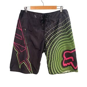 Y2k Fox Racing Board Shorts Mens Size 34 Swimwear Beach Activewear Skater BMX
